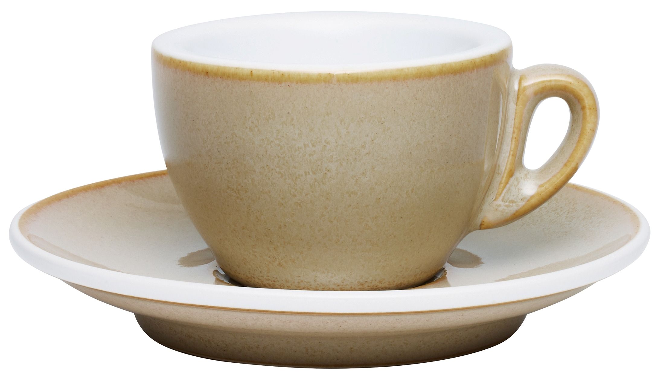 215434 ROMA šálek s podšálkem 50 ml písková Cilio (1)